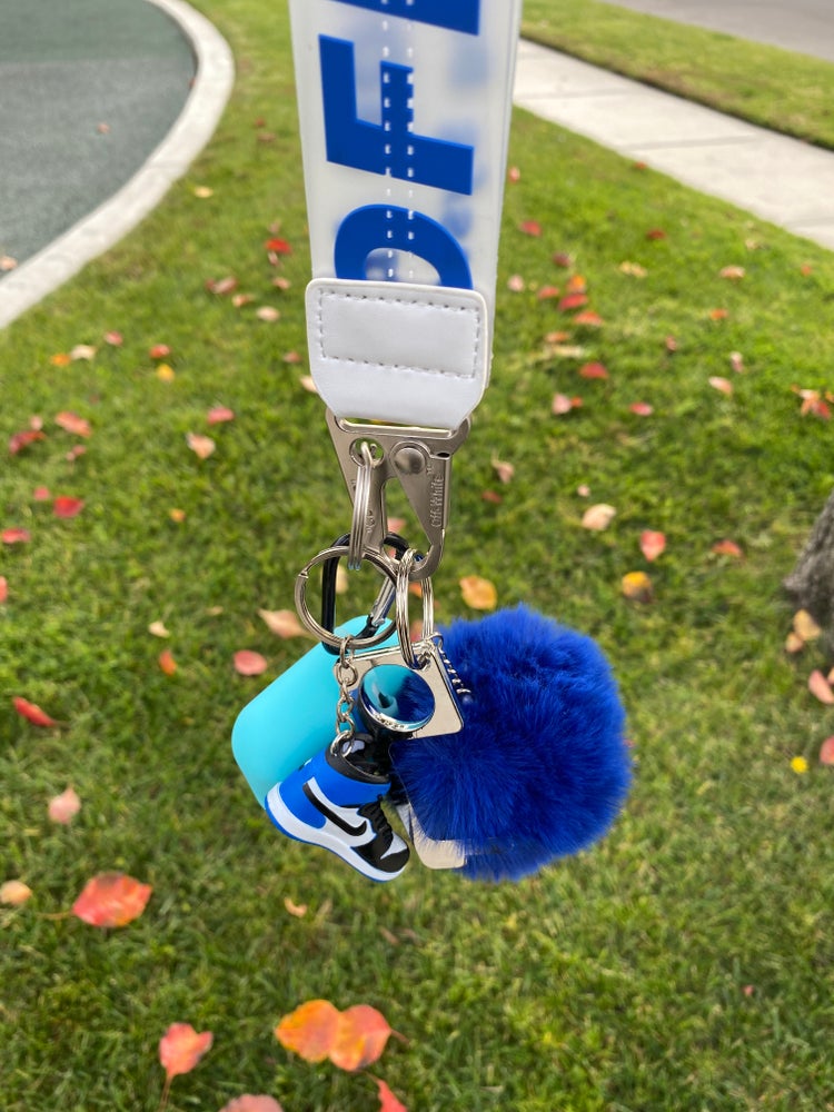 Off W x mini shoe keychains with glow AirPod case