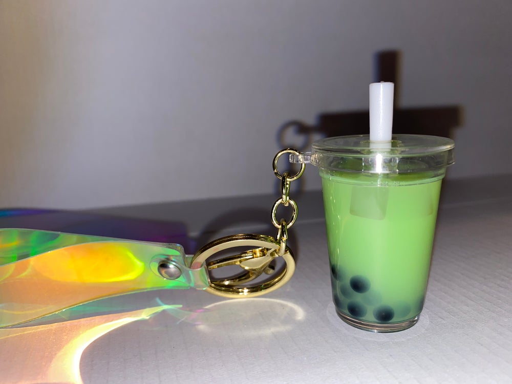 Liquid boba keychain