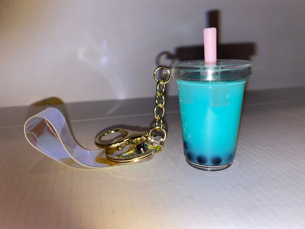 Liquid boba keychain
