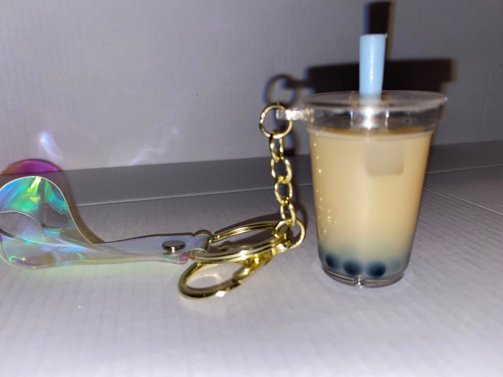 Liquid boba keychain
