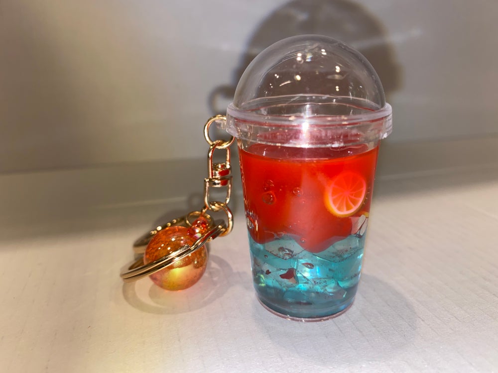 Lemonade drink keychains