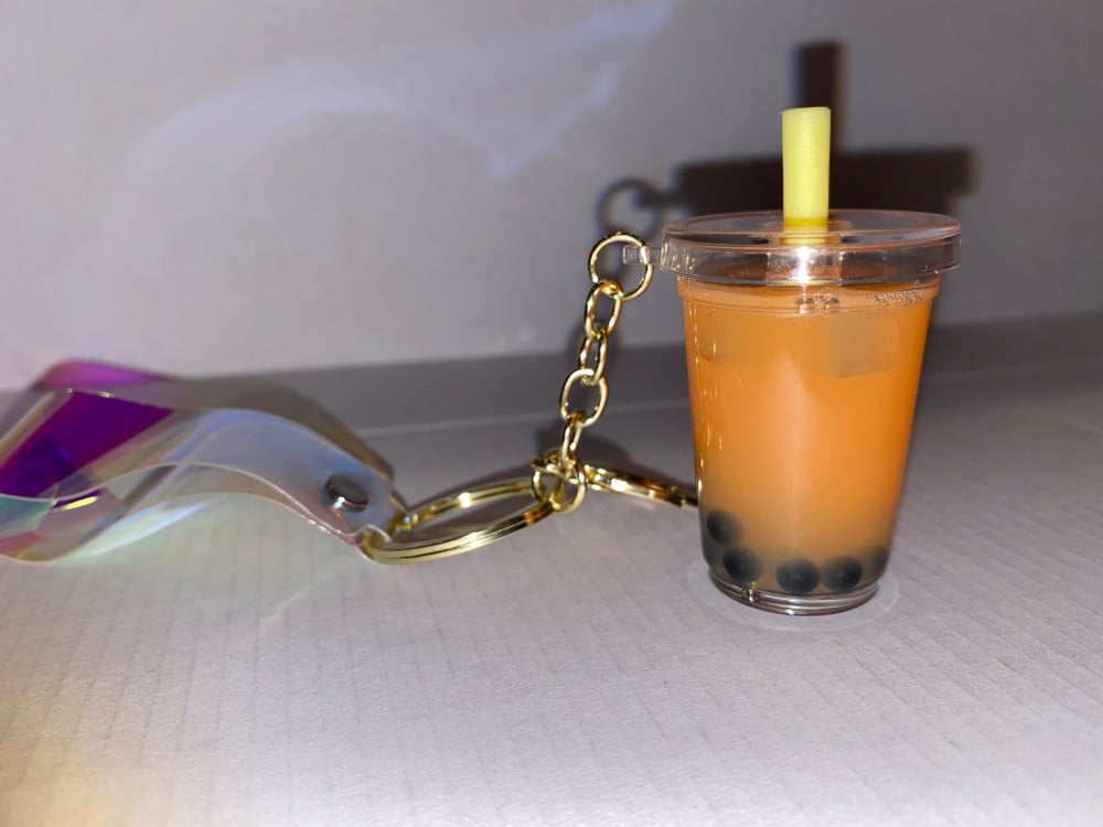 Liquid boba keychain