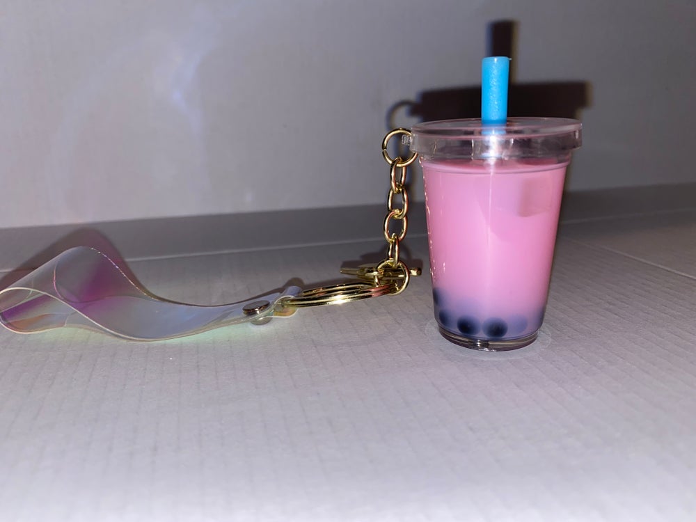 Liquid boba keychain